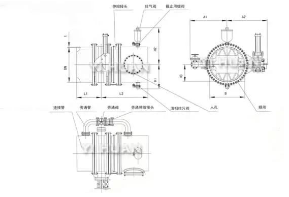 水輪機(jī)專用成套蝶閥(圖2) 水輪機(jī)專用成套蝶閥(圖2)
